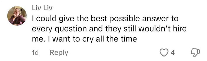 “I Shared Things They Wouldn’t Have”: Gen-Zer Left In Tears After Being Rejected For Job “I Shared Things They Wouldn’t Have”: Gen-Zer Left In Tears After Being Rejected For Job