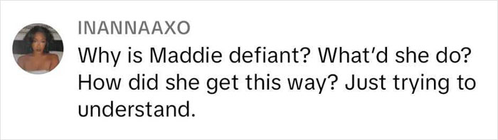 Comment discussing a 5-year-old's defiant behavior at school, questioning reasons behind it. Comment discussing a 5-year-old's defiant behavior at school, questioning reasons behind it.