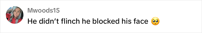Comment responding to a viral momfluencer video, questioning son's reaction. Comment responding to a viral momfluencer video, questioning son's reaction.