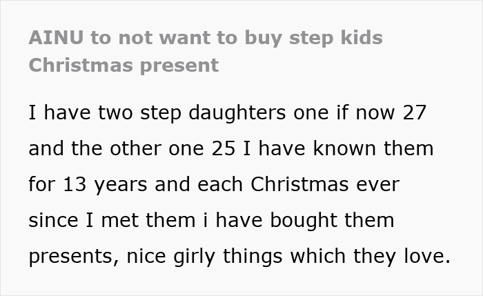 Woman Decides To Treat Stepdaughters The Same As They Treat Her, Causes Christmas Drama Woman Decides To Treat Stepdaughters The Same As They Treat Her, Causes Christmas Drama