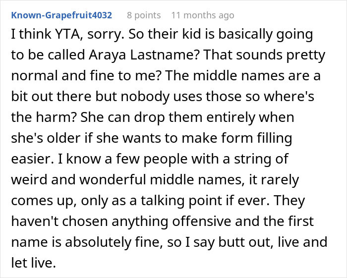 “AITA For Telling My Sister That Her Baby Name Is Weird?” “AITA For Telling My Sister That Her Baby Name Is Weird?”