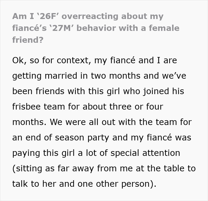 Woman Asks Fiancé To Postpone The Wedding After Seeing His Interactions With A New Female Friend Woman Asks Fiancé To Postpone The Wedding After Seeing His Interactions With A New Female Friend