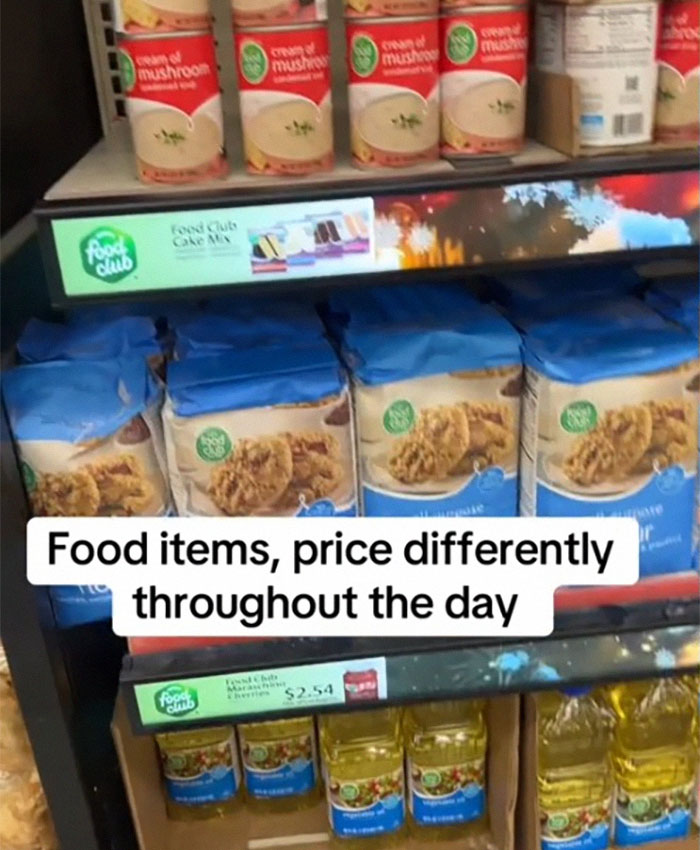 Dynamic pricing of food items on retail shelves, highlighting capitalism's impact. Dynamic pricing of food items on retail shelves, highlighting capitalism's impact.