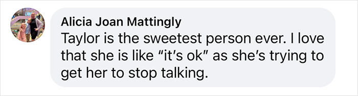 Comment praising Taylor Swift for her kindness during a visit to a children's hospital. Comment praising Taylor Swift for her kindness during a visit to a children's hospital.