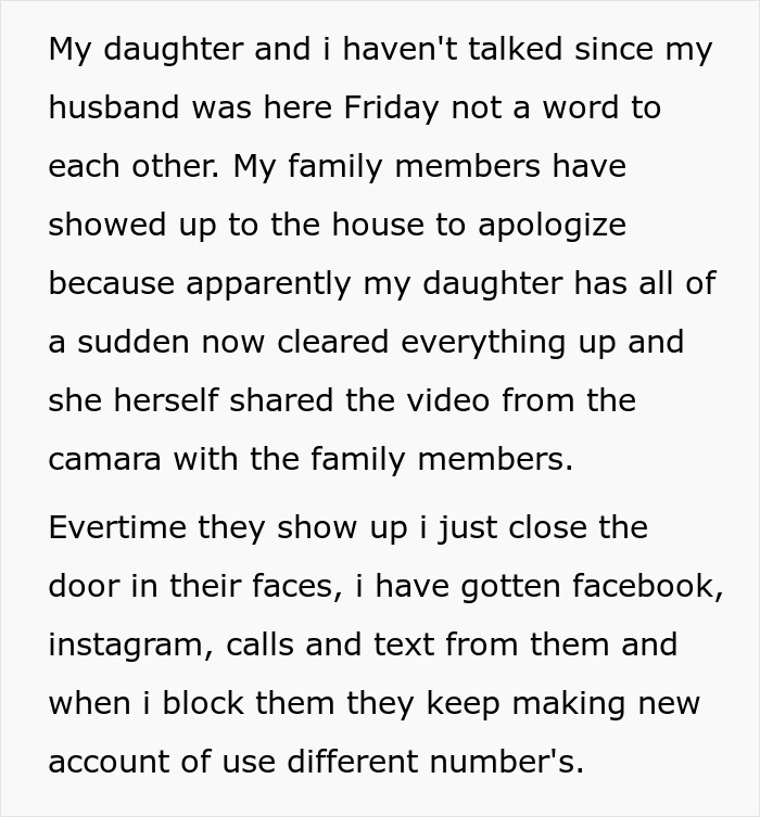 Text screenshot about a family issue between a daughter and her stepdad, leading to a call for divorce. Text screenshot about a family issue between a daughter and her stepdad, leading to a call for divorce.