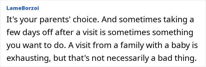 Text discussing parents' choice and visiting family with a baby, related to Old-Parents-Christmas-Children. Text discussing parents' choice and visiting family with a baby, related to Old-Parents-Christmas-Children.