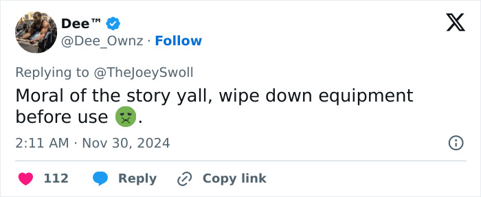 Bodybuilder Joey Swoll Shares Update On Woman “Doing Inappropriate Things” On Gym Equipment Bodybuilder Joey Swoll Shares Update On Woman “Doing Inappropriate Things” On Gym Equipment