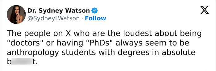 Dr. Sydney Watson's tweet critiquing "Politics of Smell" thesis sparks outrage, questioning academia's direction. Dr. Sydney Watson's tweet critiquing "Politics of Smell" thesis sparks outrage, questioning academia's direction.