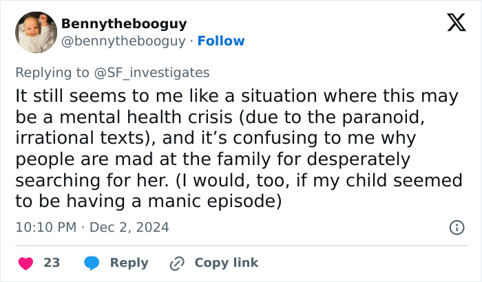 Tweet discussing mental health crisis related to Hannah Kobayashi's green card marriage scam case. Tweet discussing mental health crisis related to Hannah Kobayashi's green card marriage scam case.