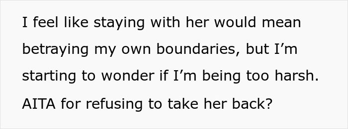 Text pondering the decision of refusing to take back cheating girlfriend. Text pondering the decision of refusing to take back cheating girlfriend.