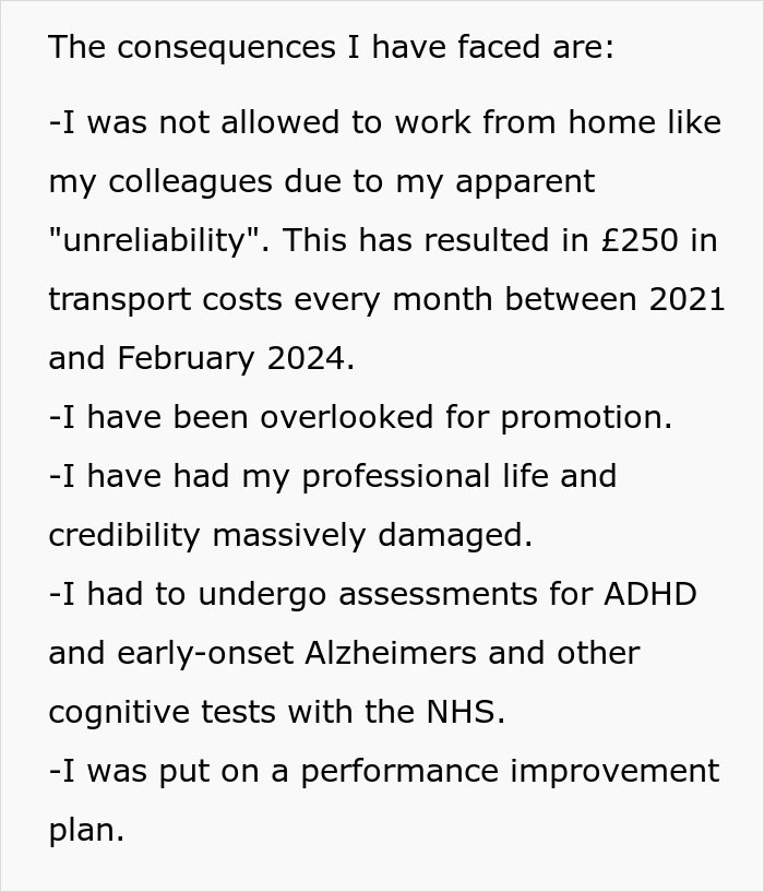 Text listing career sabotage consequences, mentioning costs, missed promotions, and credibility damage. Text listing career sabotage consequences, mentioning costs, missed promotions, and credibility damage.