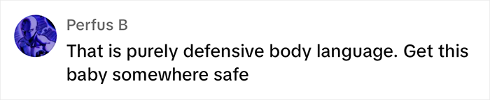 Comment criticizing viral momfluencer for son's flinching reaction. Comment criticizing viral momfluencer for son's flinching reaction.