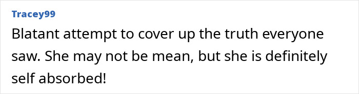 Comment discussing self-absorbed behavior related to viral 'mean girl' antics. Comment discussing self-absorbed behavior related to viral 'mean girl' antics.