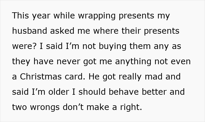 Woman Decides To Treat Stepdaughters The Same As They Treat Her, Causes Christmas Drama Woman Decides To Treat Stepdaughters The Same As They Treat Her, Causes Christmas Drama
