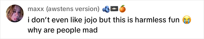 Social media comment defending JoJo Siwa's new tattoo amid backlash. Social media comment defending JoJo Siwa's new tattoo amid backlash.