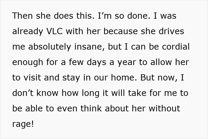 Text expressing frustration with MIL visiting unannounced, causing stress and anger. Text expressing frustration with MIL visiting unannounced, causing stress and anger.