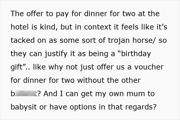 Woman Grows Suspicious After In-Laws Gift Her A Vacation Voucher To Babysit Their Grandkid Woman Grows Suspicious After In-Laws Gift Her A Vacation Voucher To Babysit Their Grandkid