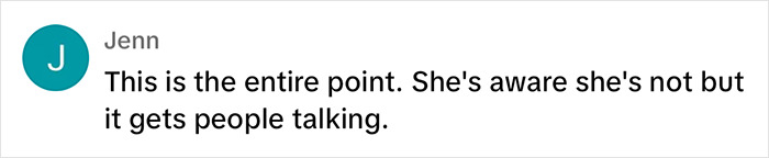 Text comment from a user named Jenn discussing JoJo Siwa’s tattoo and its impact. Text comment from a user named Jenn discussing JoJo Siwa’s tattoo and its impact.