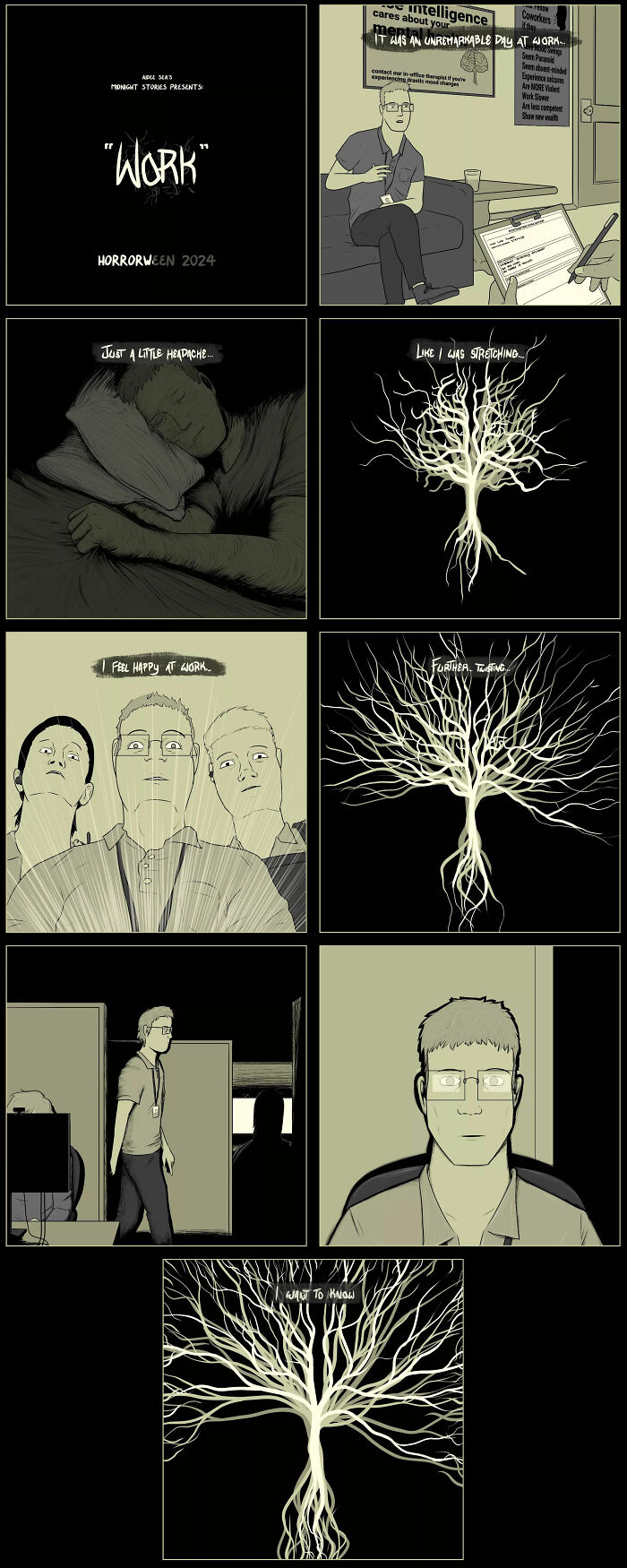 Darkly funny comics by Aidee Sea featuring twisted humor and eerie illustrations.