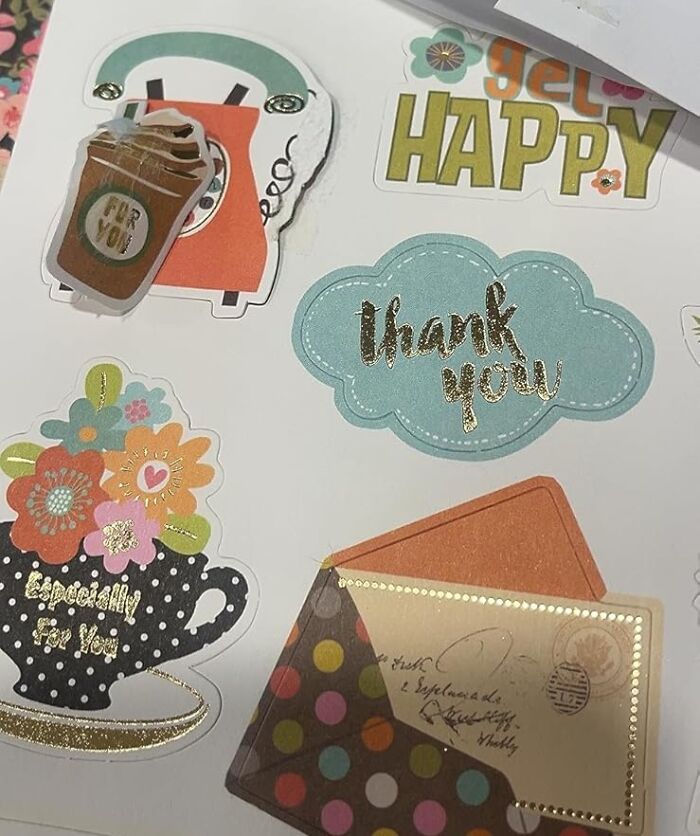 Stickers with positive messages and designs; ideal gifts for teachers.