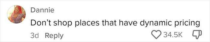 Comment discussing dynamic pricing impacts under capitalism, with 34.5K likes. Comment discussing dynamic pricing impacts under capitalism, with 34.5K likes.