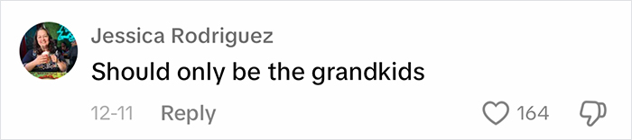 Comment on gift-giving dilemma: "Should only be the grandkids," with 164 likes. Comment on gift-giving dilemma: "Should only be the grandkids," with 164 likes.