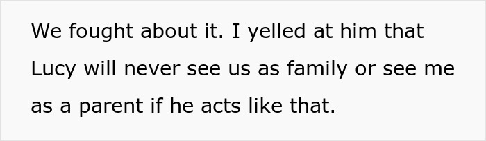 Text discussing a family argument over stepdaughter running away from a party. Text discussing a family argument over stepdaughter running away from a party.