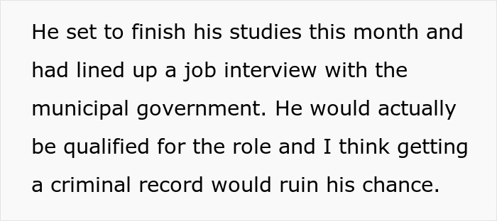 Text about a roommate potentially facing a criminal record, affecting job prospects with the municipal government. Text about a roommate potentially facing a criminal record, affecting job prospects with the municipal government.