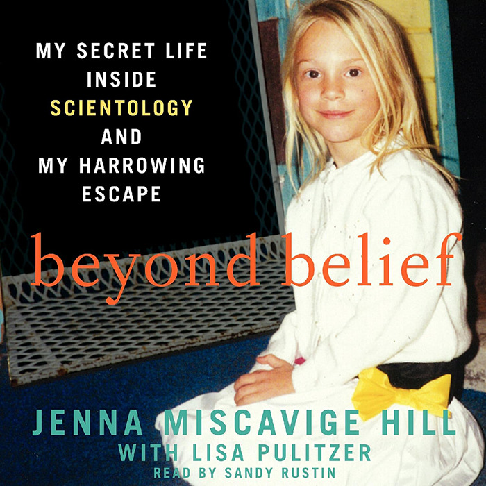Cover of "Beyond Belief" by Jenna Miscavige Hill, featuring her childhood photo related to Scientology experiences. Cover of "Beyond Belief" by Jenna Miscavige Hill, featuring her childhood photo related to Scientology experiences.