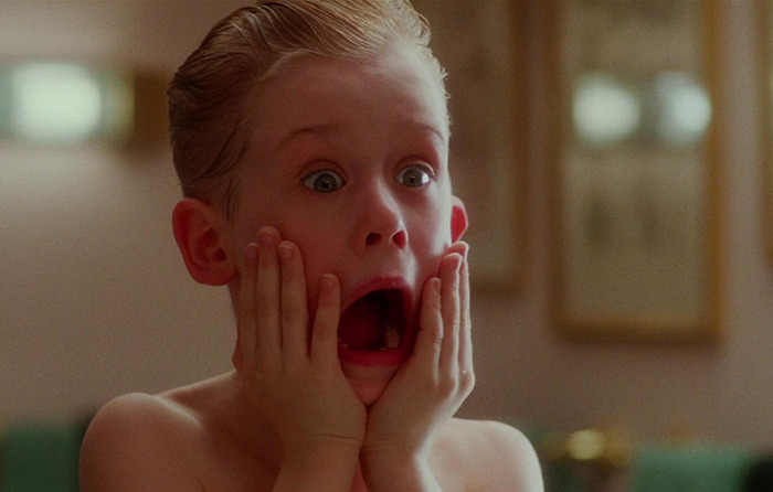 Kevin McCallister surprised at home, linking to wild theories about dad affording huge mansion. Kevin McCallister surprised at home, linking to wild theories about dad affording huge mansion.