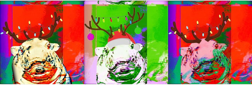 I Made An Inspired Moo Deng Pop Icon Holiday Celebration (10 Pics)