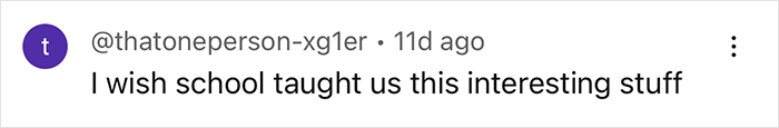 A comment saying, "I wish school taught us this interesting stuff," related to Jurassic Park ideas and mass extinction. A comment saying, "I wish school taught us this interesting stuff," related to Jurassic Park ideas and mass extinction.