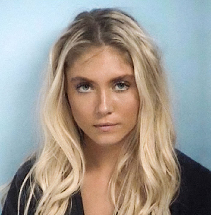 Samantha Nesslein in a viral mugshot of criminal heartthrobs. Samantha Nesslein in a viral mugshot of criminal heartthrobs.