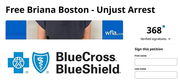 Petition for Briana Boston, seeking signatures for release. Petition for Briana Boston, seeking signatures for release.