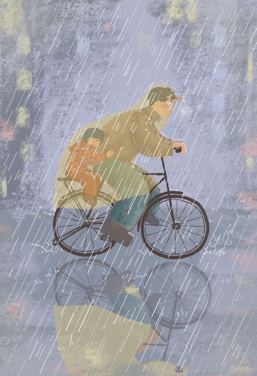 Luao Liu’s Heartwarming Illustration Of Father And Daughter Wins Gold At The London Design Awards Luao Liu’s Heartwarming Illustration Of Father And Daughter Wins Gold At The London Design Awards