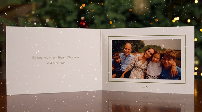 Royal family Christmas card with a family photo, bringing holiday cheer. Royal family Christmas card with a family photo, bringing holiday cheer.