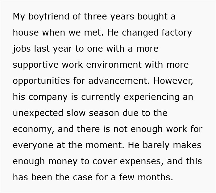 Text snippet about economic challenges and job changes affecting a family's finances. Text snippet about economic challenges and job changes affecting a family's finances.