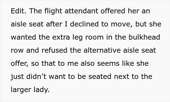 Text exchange about seat refusal on flight, passenger declines to switch seats with lady claiming mobility issues. Text exchange about seat refusal on flight, passenger declines to switch seats with lady claiming mobility issues.