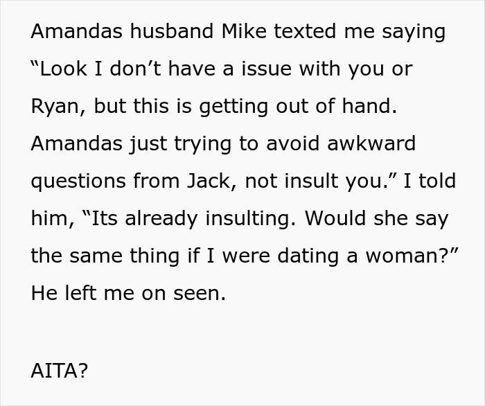 Screenshot of a text exchange about relationship issues and babysitting refusal. Screenshot of a text exchange about relationship issues and babysitting refusal.