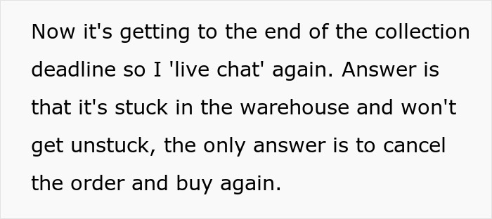 Customer persistence in live chat resolves order delivery issue. Customer persistence in live chat resolves order delivery issue.