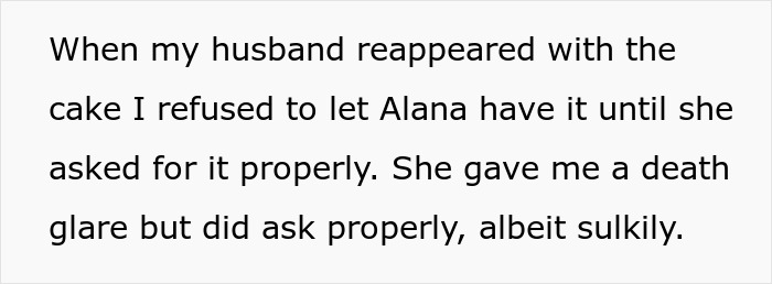 Text exchange about a cake request, highlighting a moment of tension. Text exchange about a cake request, highlighting a moment of tension.