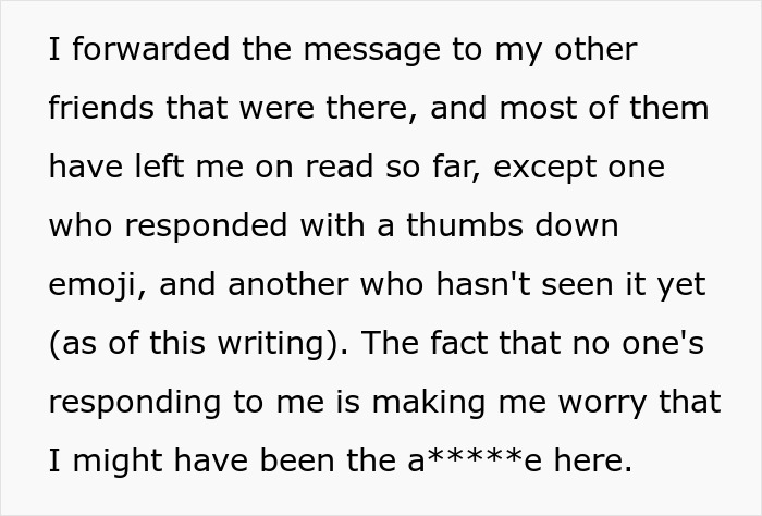 Text conversation expressing concern about response from friends after a cake-friend-birthday-party. Text conversation expressing concern about response from friends after a cake-friend-birthday-party.