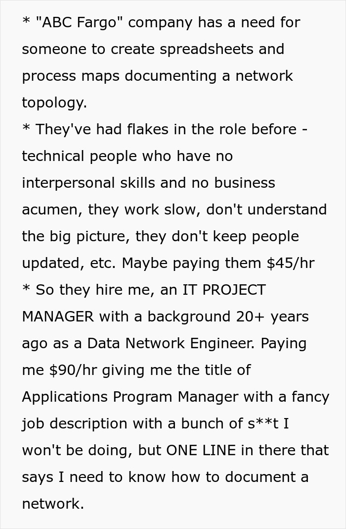 Text excerpt discussing background check revealing job applicant's lies. Text excerpt discussing background check revealing job applicant's lies.