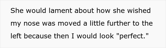 Text about appearance and perfection related to a birth defect. Text about appearance and perfection related to a birth defect.