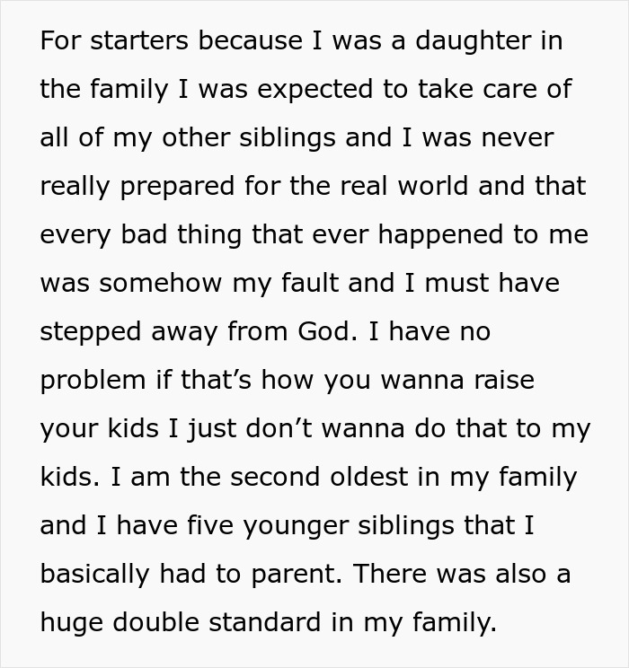 Text discussing the struggles of being in a conservative community. Text discussing the struggles of being in a conservative community.
