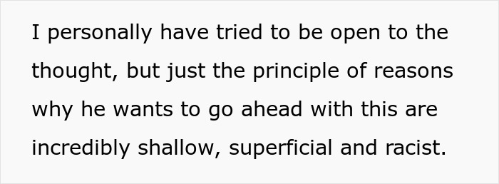 Text discussing reasons described as shallow, superficial, and racist related to connecting with a child. Text discussing reasons described as shallow, superficial, and racist related to connecting with a child.