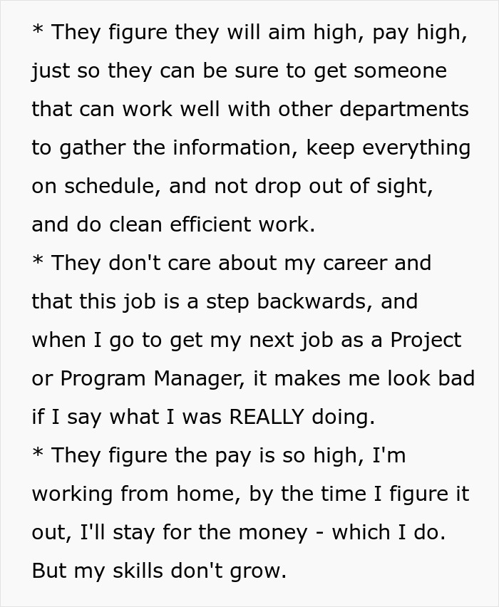 Text discussing an applicant's career concerns and background check revelations. Text discussing an applicant's career concerns and background check revelations.