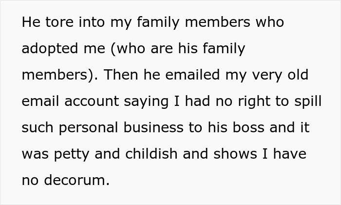 Text message about man lashing out at family for revealing personal matters. Text message about man lashing out at family for revealing personal matters.
