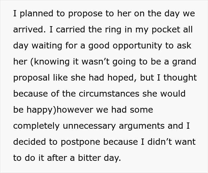 Text detailing a proposal plan, unexpected arguments, and the decision to postpone doing it the right way. Text detailing a proposal plan, unexpected arguments, and the decision to postpone doing it the right way.