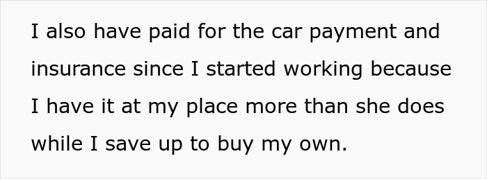 Text about paying for car payment and insurance while saving up for a personal car. Text about paying for car payment and insurance while saving up for a personal car.